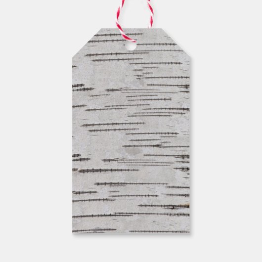 Berkenboom hart initialen rustieke bruiloft Dank u Cadeaulabel (Achterkant)