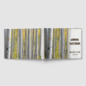 Berkenboom hart initialen rustieke bruiloft gastenboek (Volledig)