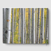 Berkenboom hart initialen rustieke bruiloft gastenboek (Achterkant)