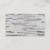 Berkenboom hart initialen rustieke bruiloft plaatskaartje (Achterkant)