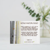 Berkenboom hart initialen rustieke huwelijksreis f uitnodiging briefkaart (Staand voorkant)