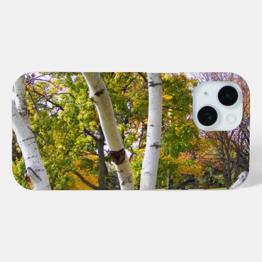Berkenboom in het park Case-Mate iPhone case (Achterkant (horizontaal))