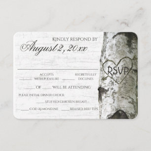 Berkenboom met gesneden hart RSVP