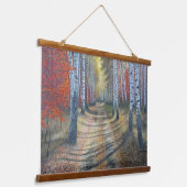 berkenboompje hangend wandkleed (Gebogen)