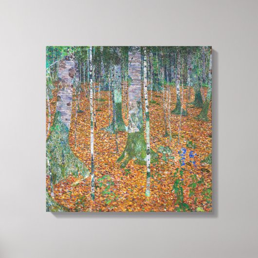 berkenbos | Gustav Klimt | Canvas Afdruk (Voorkant)