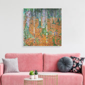 berkenbos | Gustav Klimt | Canvas Afdruk (Insitu (Woonkamer))