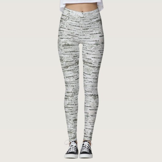 Berkenhout textuur leggings (Voorkant)