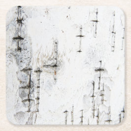 Berkenschors patroon onderzetters