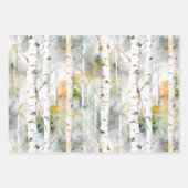 Berkenschors waterverf inpakpapier vel (Voorkant)