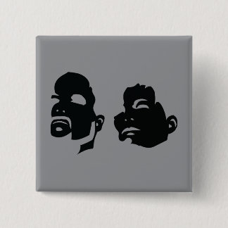 BerkhouseSnyder Heads Up Logo Ontwerp Knop Vierkante Button 5,1 Cm