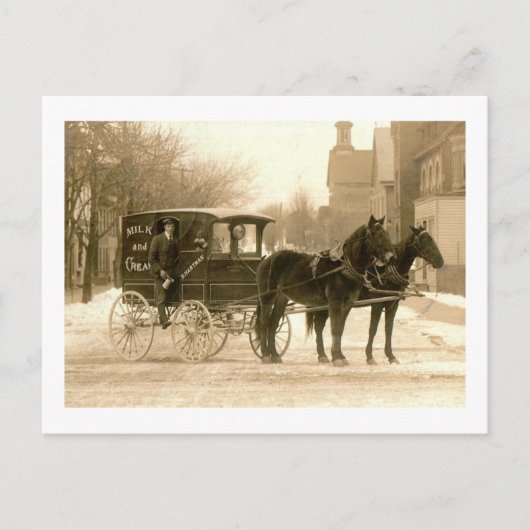 Berks Milk & Ice Cream Wagon, Vintage van Hamburg Briefkaart (Voorkant)