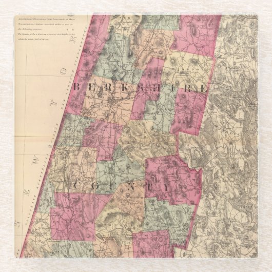 Berkshire County Glazen Onderzetter (Voorkant)