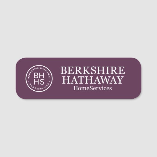 Berkshire Hathaway Name Tag (Voorkant)