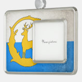 Berkshire Verzilverd Kader Ornament (Links)