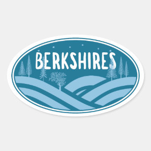 Berkshires Massachusetts Buiten Ovale Sticker