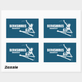 Berkshires Massachusetts Skier Rechthoekige Sticker (Vel)