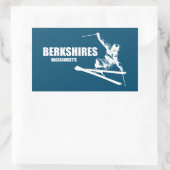Berkshires Massachusetts Skier Rechthoekige Sticker (Tas)