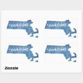 Berkshires Massachusetts Wood Grain Rechthoekige Sticker (Vel)