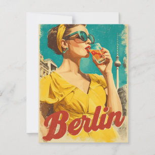 Berlijn 50s retro briefkaart