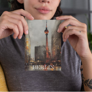 Berlijn Alexanderplatz Illustratie Briefkaart