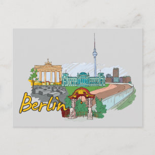 Berlijn, beroemde stad Duitsland Briefkaart