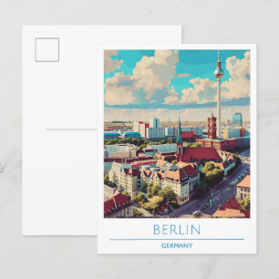 Berlijn City Duitsland Reizen Briefkaart