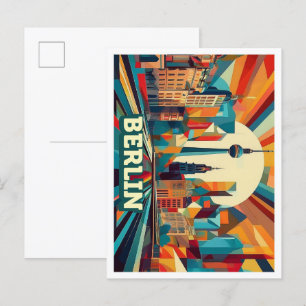 Berlijn Duitsland artistiek kleurrijk Briefkaart