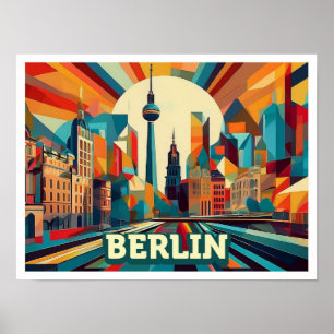 Berlijn Duitsland artistiek kleurrijk Poster