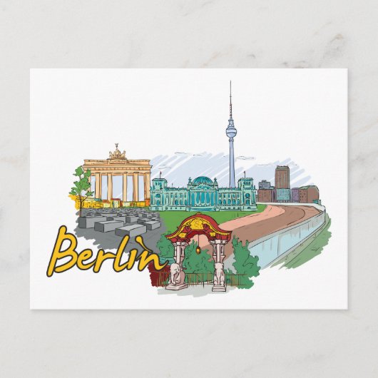 Berlijn Duitsland beroemde stad Briefkaart (Voorkant)