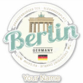 Berlijn Duitsland Brandenburger Tor  Souvenir Sticker (Voorkant)