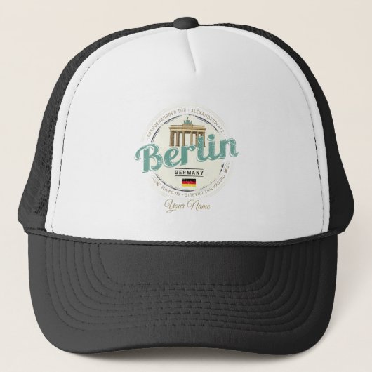 Berlijn Duitsland Brandenburger Tor Souvenir Trucker Pet (Voorkant)