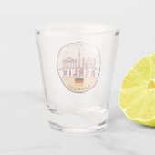 Berlijn Duitsland City Skyline Emblem Shot Glas (Achterkant)