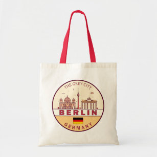 Berlijn Duitsland City Skyline Emblem Tote Bag