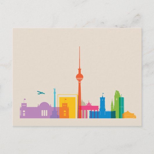 Berlijn, Duitsland Cityscape Briefkaart (Voorkant)
