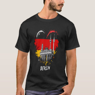 Berlijn Duitsland Hart Vlag T-shirt