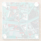 Berlijn, Duitsland Map Glazen Onderzetter (Achterkant)