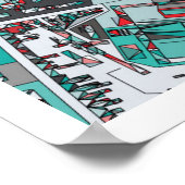 Berlijn, Duitsland Map Poster (Hoek)