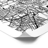Berlijn Duitsland Minimale Modern Street Map Poster (Hoek)