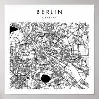 Berlijn Duitsland Minimale Modern Street Map
