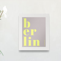 Berlijn Duitsland moderne typografie geel grijs