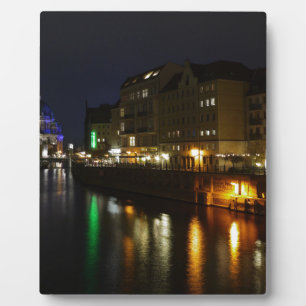 Berlijn Duitsland Night Spree Deutschland Nacht Fotoplaat