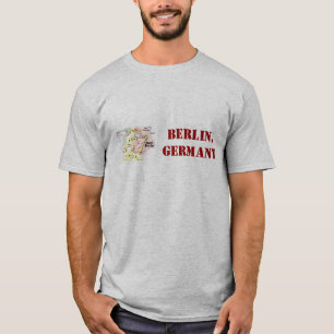 Berlijn, Duitsland shirt met een retro-kaart.