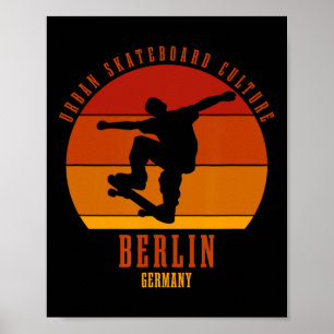 Berlijn Duitsland Skateboarder Urn Skateboarden 3 Poster