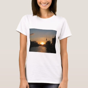 Berlijn Duitsland Skyline Night Briefkaart Fernseh T-shirt