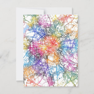 Berlijn Duitsland Stadkaart Briefkaart