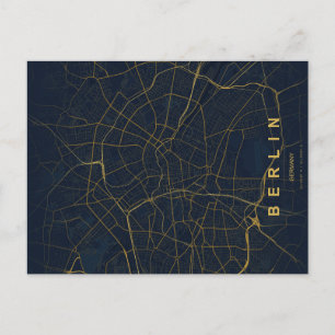 Berlijn Duitsland Stadkaart Minimaal Design Briefkaart