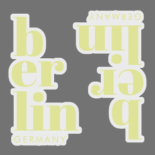 Berlijn Duitsland typografie Sticker