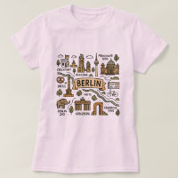 Berlijn Duitsland, vintage reiskaart