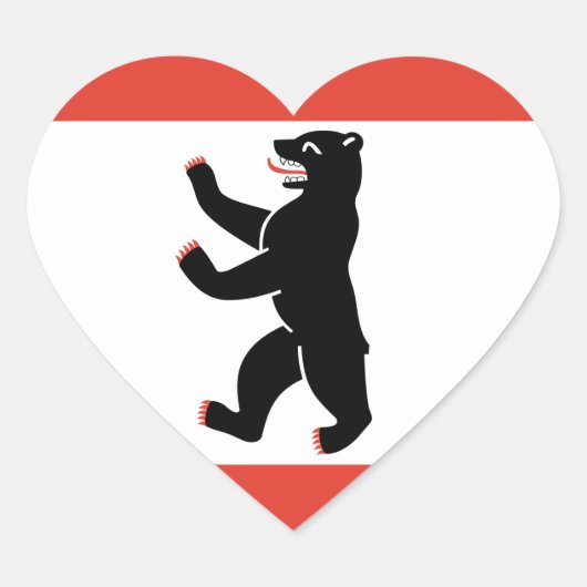 Berlijn Hart Sticker (Voorkant)