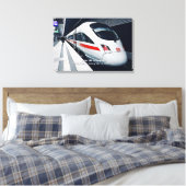 Berlijn HBF Europaplat Modern Train - Naam toevoeg Canvas Afdruk (Insitu (Slaapkamer))